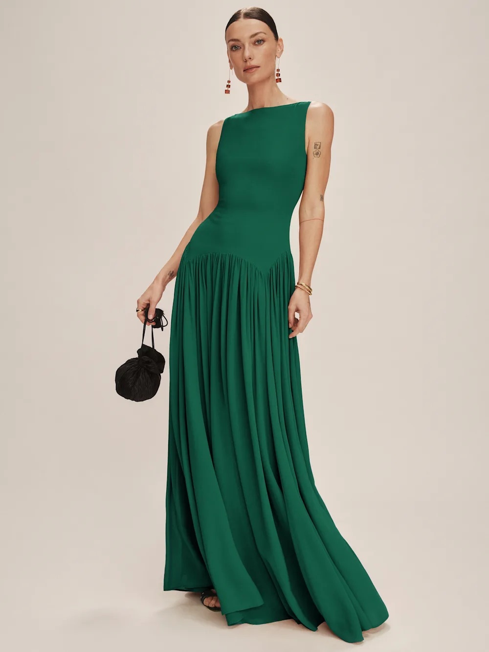 Reformation Camilla Dress Emerald Green Sleeveless Maxi Gown size 6 NWT